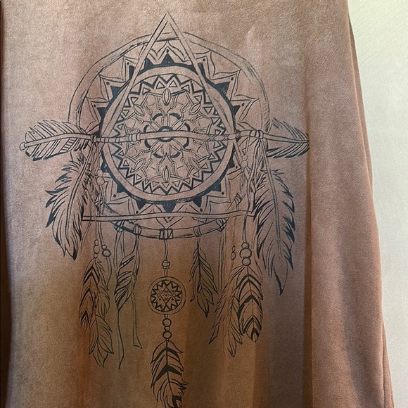 Fashion Magazine dreamcatcher Brown Sleeveless Tank Top - Picture 4 of 4